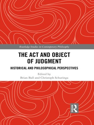 cover image of The Act and Object of Judgment